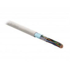 Кабель витая пара, экранированная F/UTP, категория 3, 25 пар (24 AWG), одножильный (solid), экран - фольга, LSZH нг(C)-HF, серый Hyperline FUTP25-C3-S24-IN-LSZH-GY