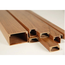 Кабель-канал 12x12, двойной замок, орех (140 м/уп) (ПожТехКабель)