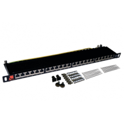 Патч-панель 19", 24 порта RJ-45, категория 5e, STP, 0.5U, компактная LANMASTER LAN-PPC24S5E