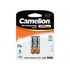 Батарейка аккумуляторная AAA, 1.2В, 1100mAh, Ni-Mh, BL-2 Camelion NH-AAA1100BP2