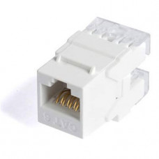 Модуль Keystone Jack RJ-45, категория 6, Krone type, белый Hyperline KJ5-8P8C-C6-180-WH