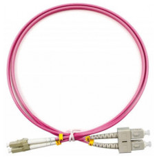 Шнур оптический duplex LC-SC 50/125 mm OM4 1,5м LSZH Cabeus FOP-50-OM4-LC-SC-1,5m