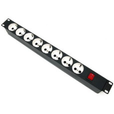 Блок силовых розеток 19", черный, 1U, 8 розеток, 220В NT SOC 8 B