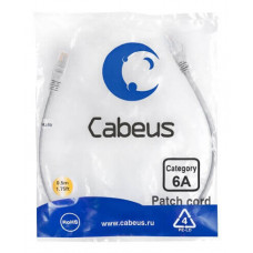 Шнур коммутационный 2xRJ-45/8P8C U/UTP кат.6 (0,5 м) Cabeus PC-UTP-RJ45-Cat.6a-0.5m-LSZH
