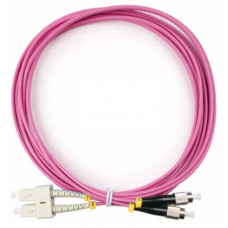 Шнур оптический duplex SC-FC 50/125 mm OM4 3м LSZH Cabeus FOP-50-OM4-SC-FC-3m
