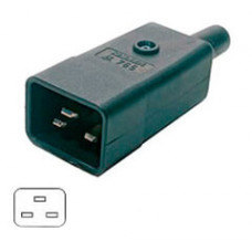 Разъем для кабеля питания 220В, 16A Hyperline CON-IEC320C20