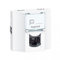 Розетка RJ-45 проходная кат.5е UTP Mosaic Legrand (078620)