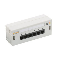 Патч-панель 19", 6xRJ45 NIKOMAX (NMC-WP06UE2-GY)