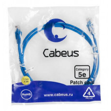 Патч-корд UTP, категория 5е, 1.5 м, неэкранированный, синий Cabeus PC-UTP-RJ45-Cat.5e-1.5m-BL