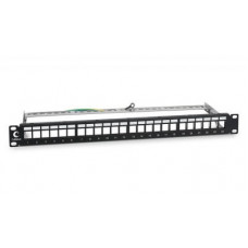 Патч-панель 19", 24 порта, экран, 1U, без модулей Cabeus PLB-24-SH