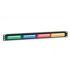 Патч-панель 19", 1U, 24xRJ45 Cabeus PLCOL-24-Cat.5e-Dual IDC