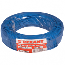Провод ПГВА 1 х 0.50мм?, 100м, СИНИЙ REXANT 01-6515