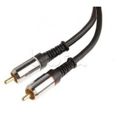 Шнур 2 RCA Plug - 2 RCA Plug 1.5 м GOLD - металл (10шт/уп) REXANT 17-0133