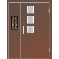 Блок дверной наружный стальной Vizit-ДСНМЦ-15-Пр-С3